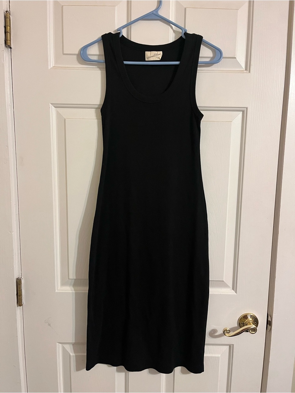 Black Ribbed Maxi Universal Thread Dress